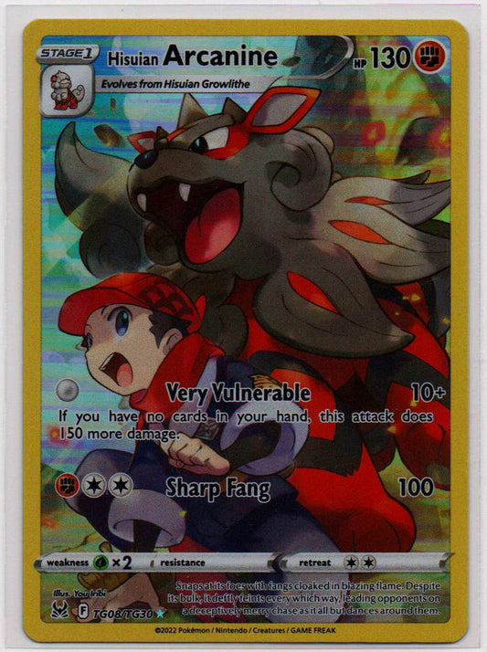 2022 EN Hisuian Arcanine Lost Origin RAW
