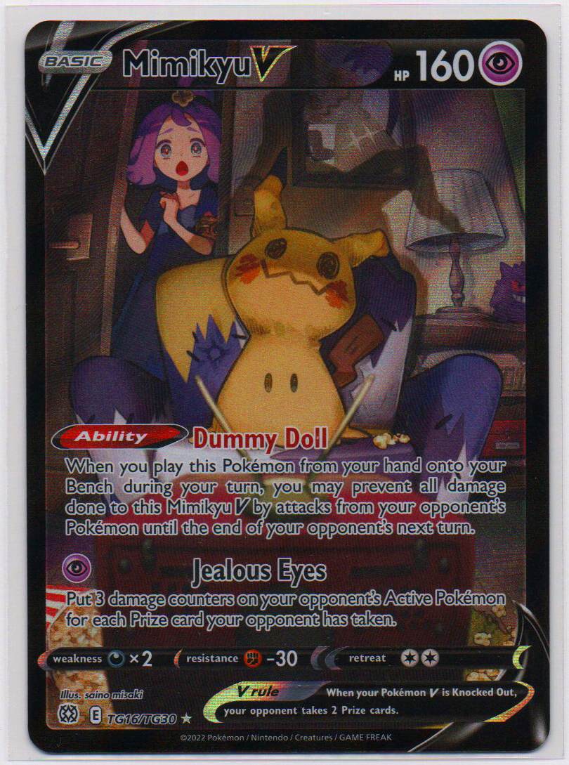 2022 EN Mimikyu V Brilliant Stars RAW