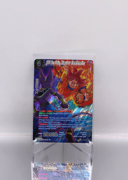 2022 EN SSG Son Goku, Miraculous Transformation - SPR Series 16 Booster: Realm of the Gods RAW