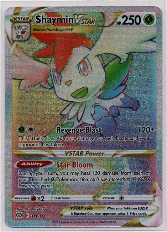 2022 EN Shaymin VSTAR - Rainbow Rare Brilliant Stars RAW