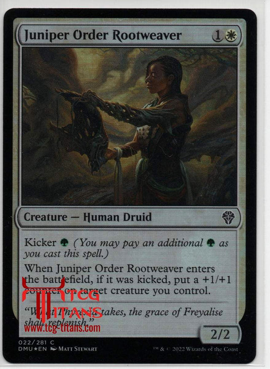 2022 English Juniper Order Rootweaver Dominaria United Raw Card