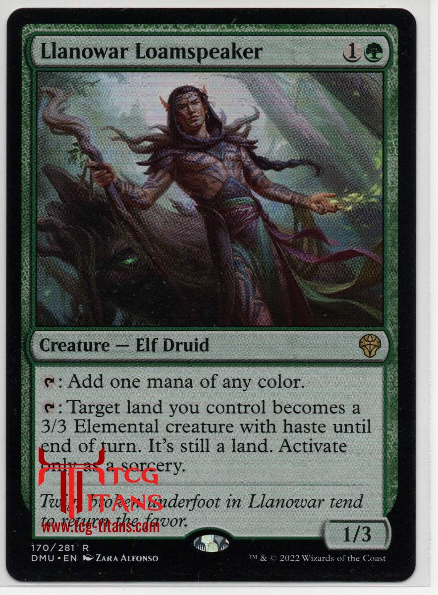 2022 English Llanowar Loamspeaker Dominaria United Raw Card