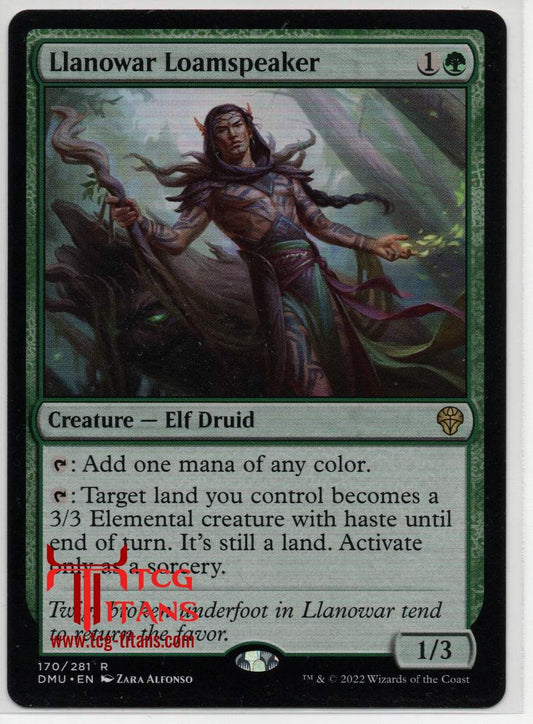 2022 English Llanowar Loamspeaker Dominaria United Raw Card