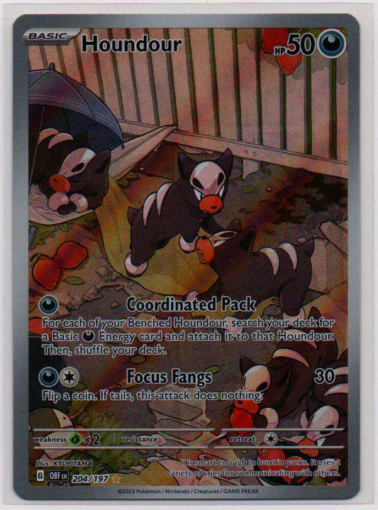 2023 EN Houndour Obsidian Flames RAW