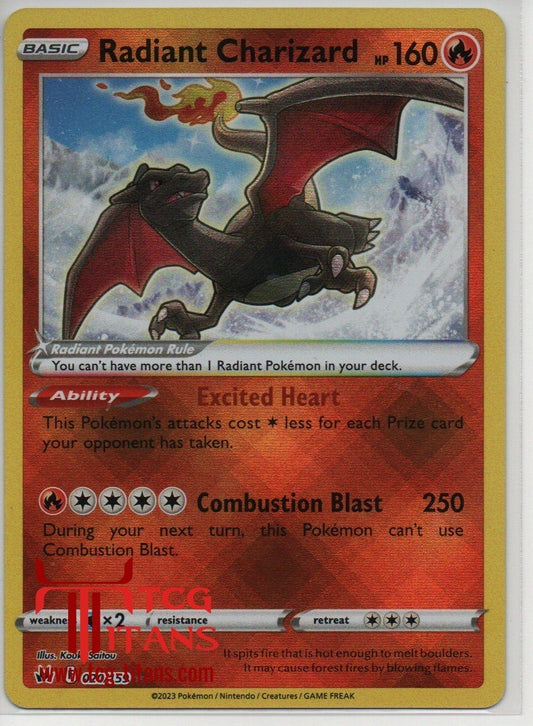 2023 EN Radiant Charizard Crown Zenith RAW