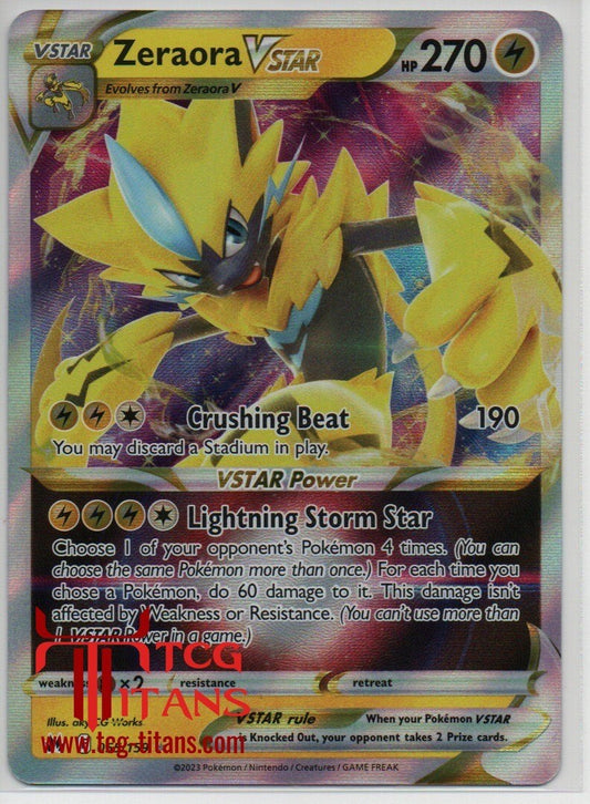 2023 EN Zeraora VSTAR Crown Zenith RAW