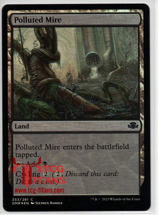 2023 English Polluted Mire Dominaria Remastered Raw Card