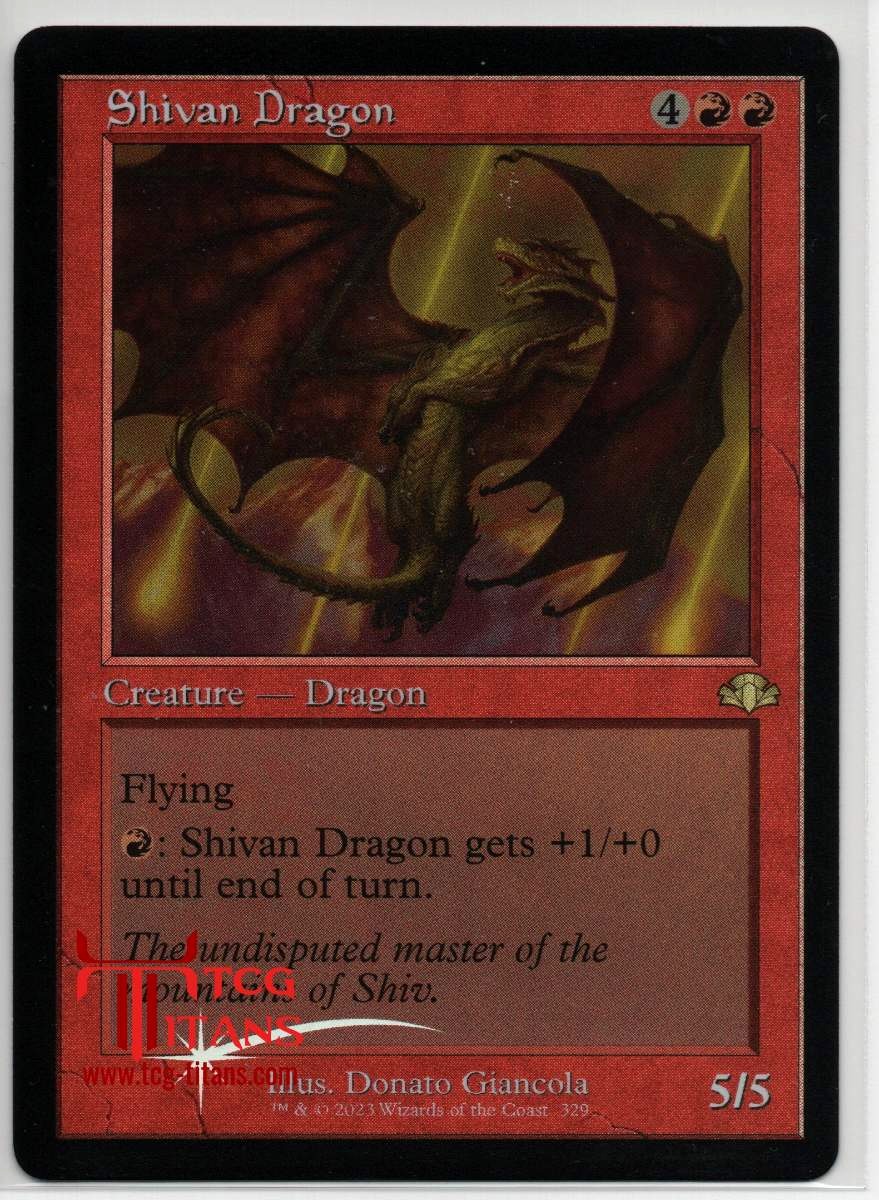 2023 English Shivan Dragon Dominaria Remastered Raw Card