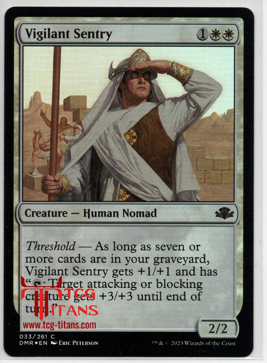 2023 English Vigilant Sentry Dominaria Remastered Raw Card