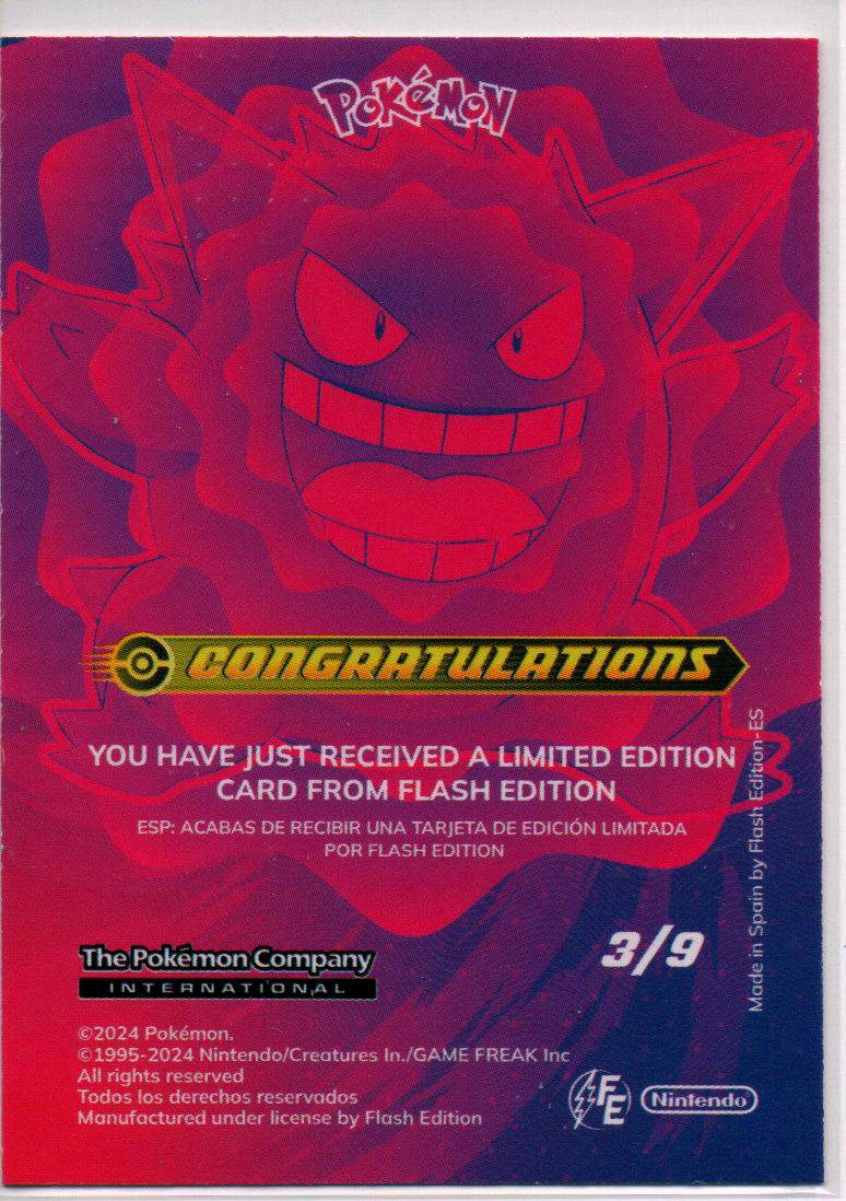 2024 EN Dark Gengar Blue Pokedex Card Vol3 Flash Edition Limited Edition RAW