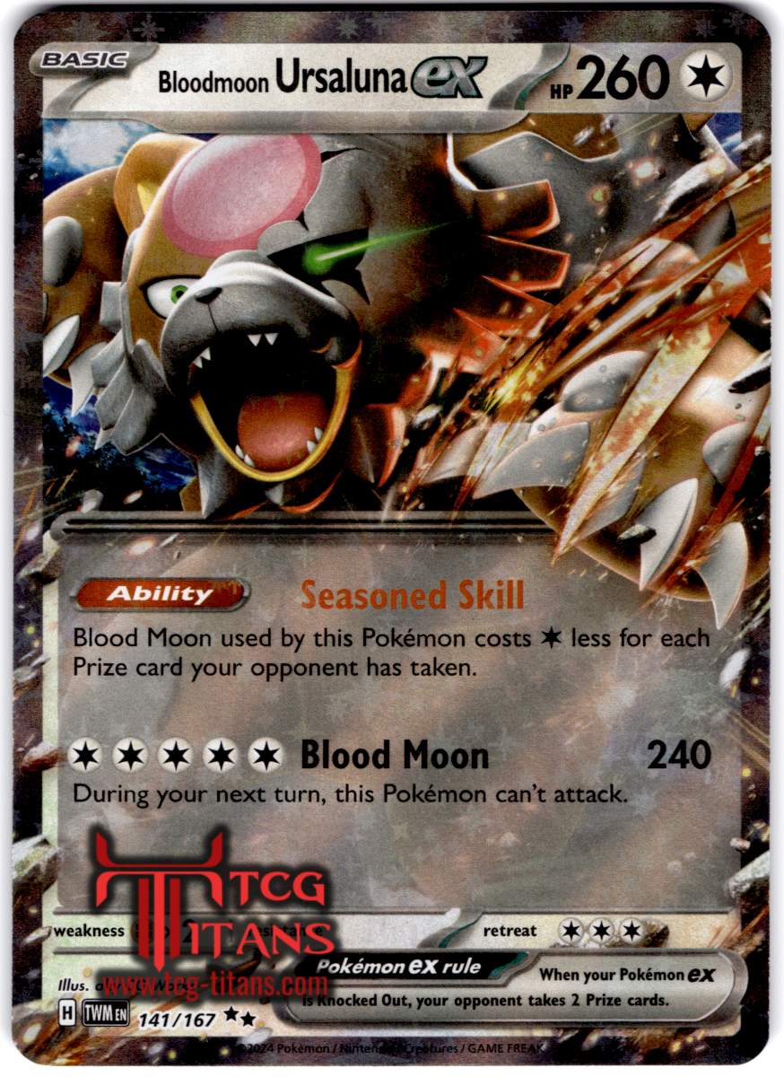 2024 EN Bloodmoon Ursaluna ex Scarlet & Violet - Twilight Masquerade RAW