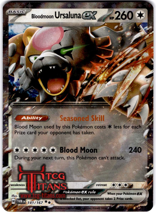 2024 EN Bloodmoon Ursaluna ex Scarlet & Violet - Twilight Masquerade RAW