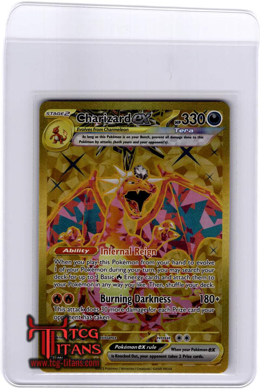 2023 EN Charizard ex Hyper Rare - Gold Scarlet & Violet - Obsidian Flames RAW