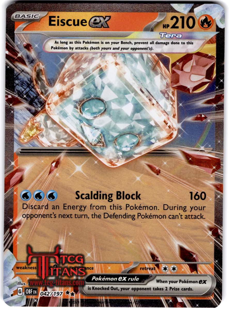 2023 EN Eiscue ex Scarlet & Violet - Obsidian Flames RAW