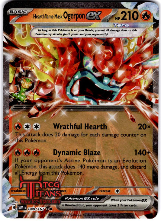 2024 EN Hearthflame Mask Ogerpon ex Scarlet & Violet - Twilight Masquerade RAW